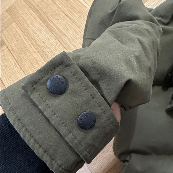 Canada Goose Olive Green Fur-Trim Hooded Puffer Parka - Picture 5 of 5